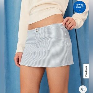 Aeropostale | Demetra For Aero Striped Low-Rise Denim Mini Skirt